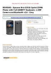 Kyocera S3015 Sprint Keyboard Bluetooth PDF