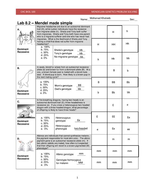 LAB 12 MENDELIAN INHERITANCE PROBLEM SOLVING ANSWERS Ebook PDF