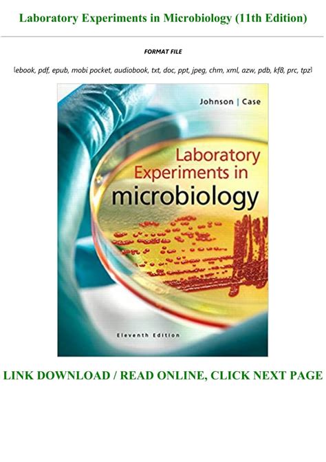 LABORATORY EXPERIMENTS IN MICROBIOLOGY ANSWERS Ebook PDF