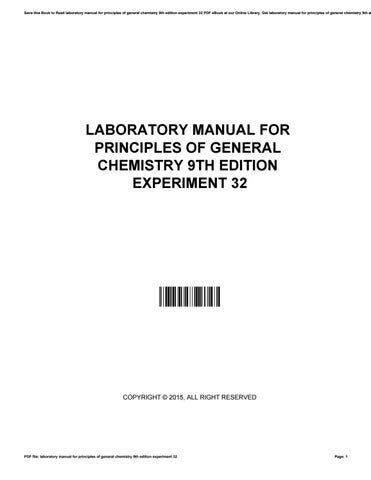 LABORATORY MANUAL FOR PRINCIPLES OF GENERAL CHEMISTRY 9TH EDITION ANSWER KEY Ebook Doc