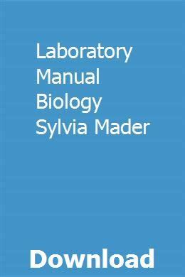 LABORATORY MANUAL SYLVIA MADER ANSWER KEY Ebook Epub