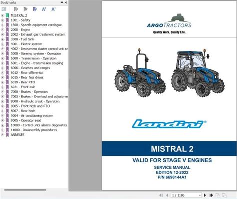 LANDINI MISTRAL TRACTOR MANUAL Ebook Kindle Editon