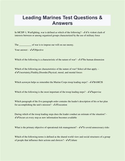 LEADING MARINES MCI TEST ANSWERS Ebook Epub