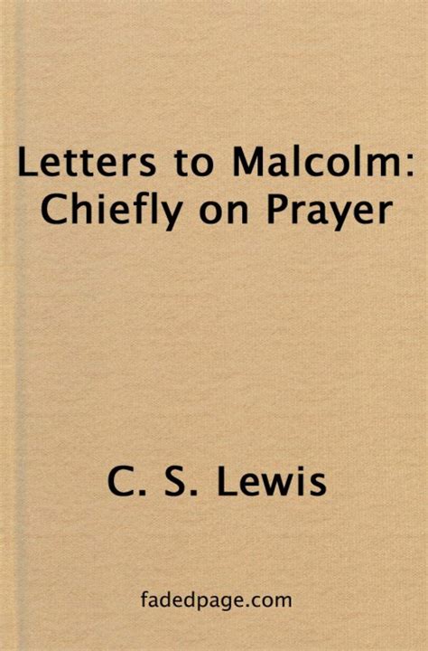 LETTERS TO MALCOLM CHIEFLY ON Ebook Epub