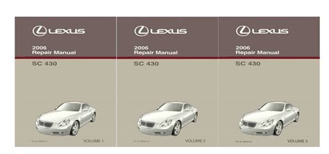 LEXUS SC430 REPAIR MANUAL Ebook Kindle Editon