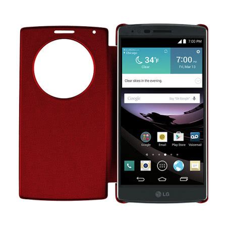 LG Flex Wallet Case Burgundy Reader