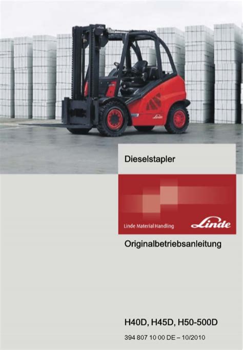 LINDE H 45 D FORKLIFT SERVICE MANUAL Ebook Kindle Editon