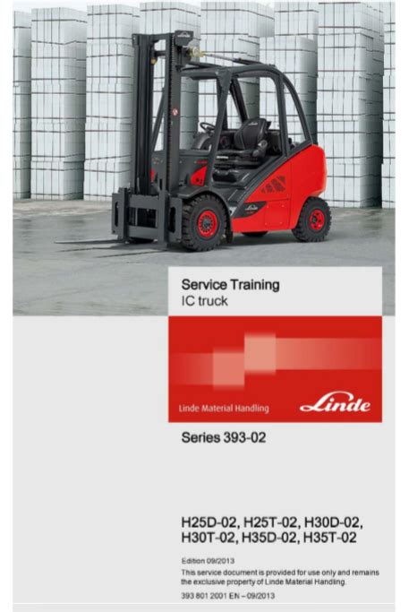 LINDE H35D FORKLIFT PARTS MANUAL Ebook Kindle Editon