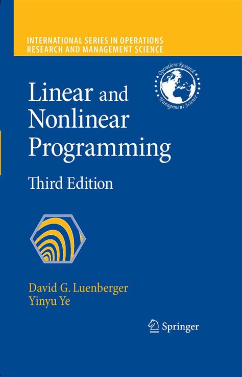 LINEAR AND NONLINEAR PROGRAMMING LUENBERGER SOLUTION MANUAL PDF Ebook PDF