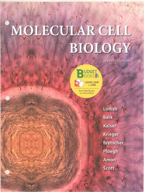 LODISH MOLECULAR CELL BIOLOGY 7TH Ebook Doc
