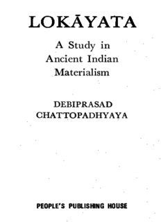 LOKAYATA: A Study In Ancient Indian Materialism Ebook PDF