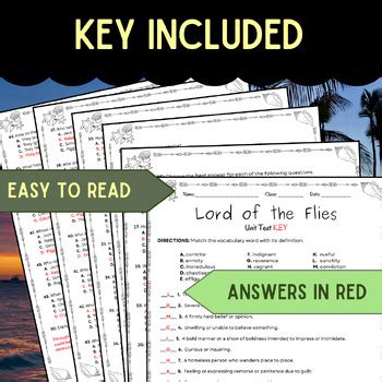 LORD OF THE FLIES STUDY GUIDE ANSWER KEY Ebook Doc