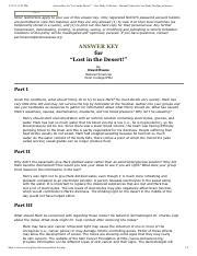 LOST IN THE DESERT CASE STUDY ANSWER KEY Ebook Epub