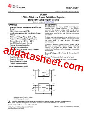 LP38691SD-3.3/NOPB: A Comprehensive Guide to Maxim's High-Performance, Low-Noise LDO Regulator