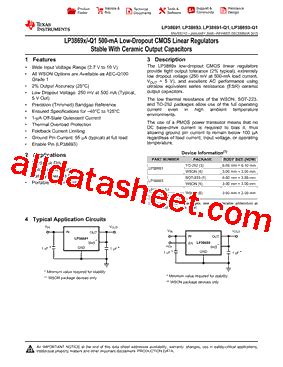 LP38691SD-3.3: A Comprehensive Guide to the Ultra-Low Quiescent Current Voltage Regulator