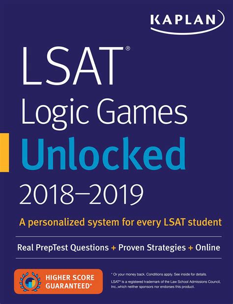 LSAT Logic Games Unlocked 2018-2019 Real PrepTest Questions Proven Strategies Online Kaplan Test Prep Reader