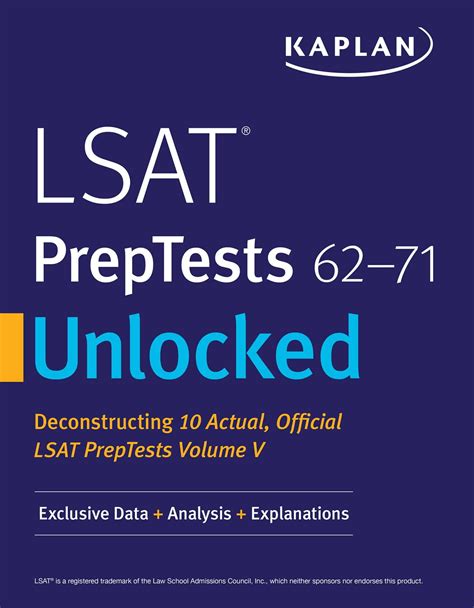 LSAT PrepTests 62-71 Unlocked Exclusive Data Analysis Explanations Kaplan Test Prep Reader