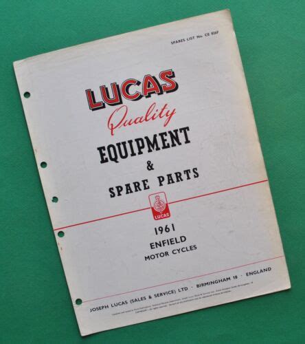 LUCAS PARTS MANUAL Ebook Reader