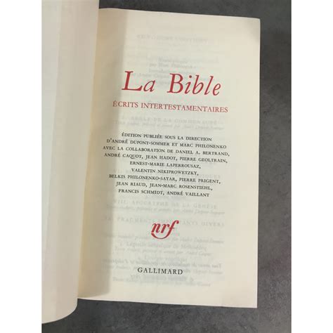 La Bible (Bibliotheque de la Pleiade) (French Edition) Ebook PDF