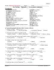 La Catrina Episode 8 Workbook Answers PDF