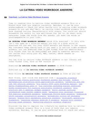 La Catrina Video Workbook Answers PDF