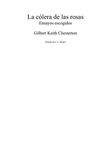 La Colera de las Rosas Prologo de Jorge Luis Borges Spanish Edition Reader