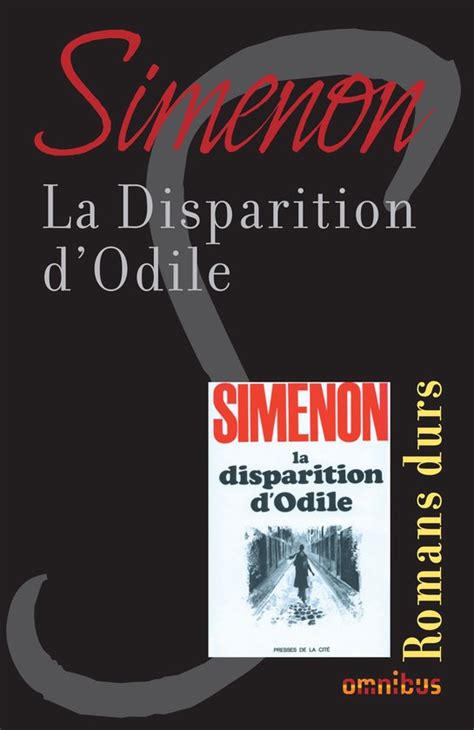 La Disparition d Odile Simenon French Edition PDF