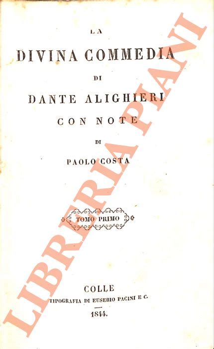 La Divina Commedia Con Note Di P Costa Medesimo Rivista Italian Edition Epub