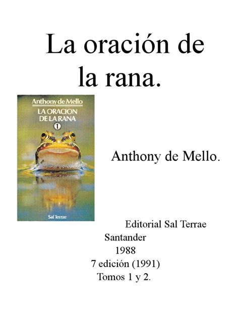 La Oracion de La Rana 2 Spanish Edition Epub