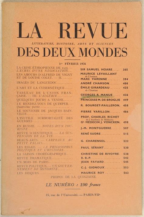 La Revue Des Deux Mondes... Doc