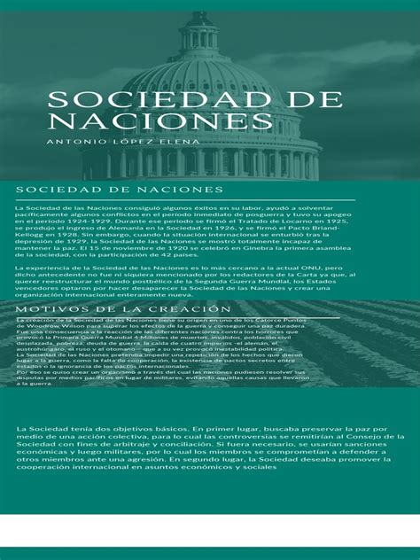 La Sociedad de Naciones: Un Intento de Mantener la Paz y la Cooperación Internacional