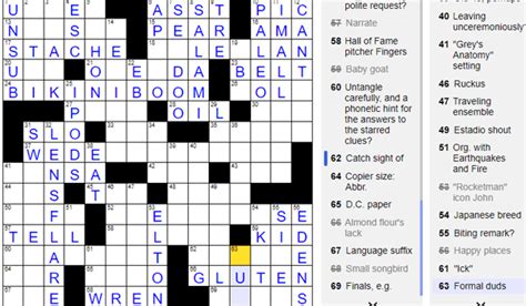 La Times Crossword Puzzle Answers May 9 2013 PDF