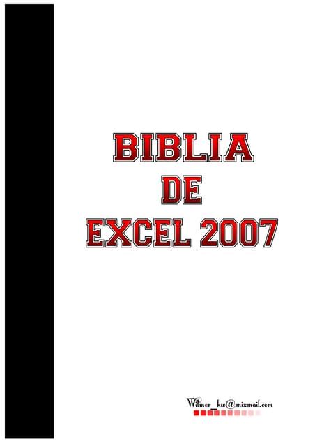 La biblia de Excel 2007 Microsoft Office Excel 2007 La Biblia the Bible Spanish Edition Reader