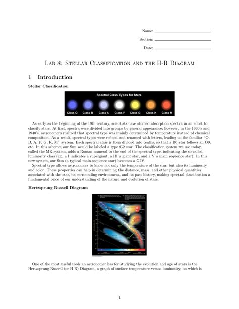 Lab 8 Classification Of Stars Answers Epub