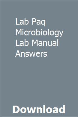 Lab Paq Microbiology Manual Answers Epub