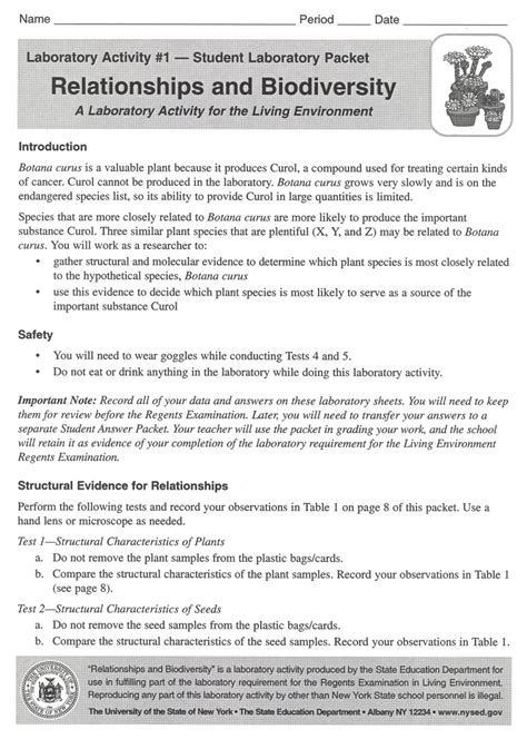 Laboratory Activity 1 Relationships And Biodiversity Answers Epub