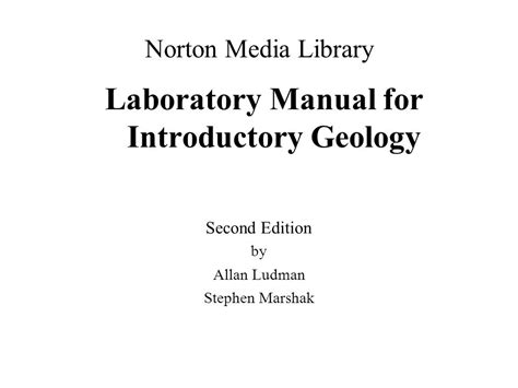 Laboratory Manual For Introductory Geology Ludman Answer Key Doc