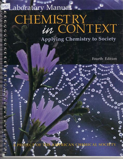 Laboratory Manual to accompany Chemistry In Context Applying Chemistry To Society PDF