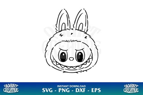 Labubu Outline Template