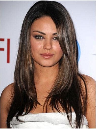 Lace Front 18" Straight Long Without Bangs Mila Kunis Wigs