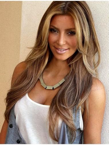 Lace Front 20" Wavy Blonde Long Remy Human Hair Kim Kardashian Wigs