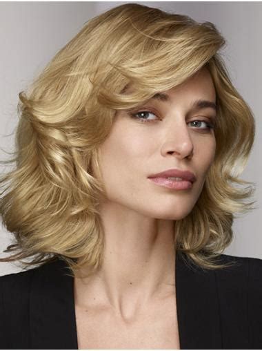 Lace Front Blonde 12" Curly Shoulder Length Bobs Human Hair Wig