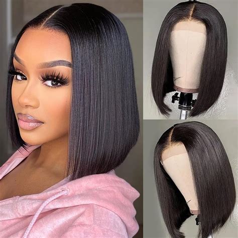 Lace Front Human Hair Wigs Pre Plucked With Baby Hair Bob Lace Front Wigs For Women Brazilian Remy