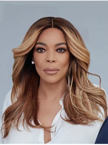 Lace Front Long Ombre/2 Tone Curly Without Bangs Wendy Williams Wigs