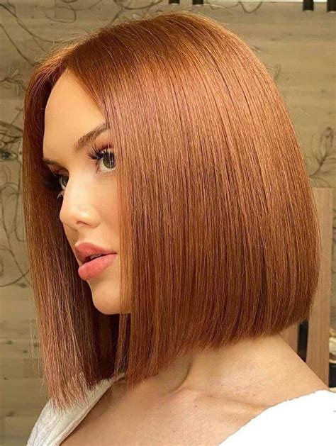 Lace Front Wigs Auburn Synthetic Wigs Shoulder Length Bob Wigs