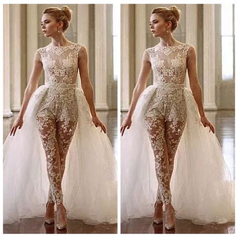 Lace Jumpsuit with Illusion Bodice: