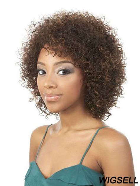 Lace Wigs For African American: 2025 Chin Length Kinky 10" Without Bangs Wigs