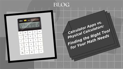 Lack of a physical calculator: