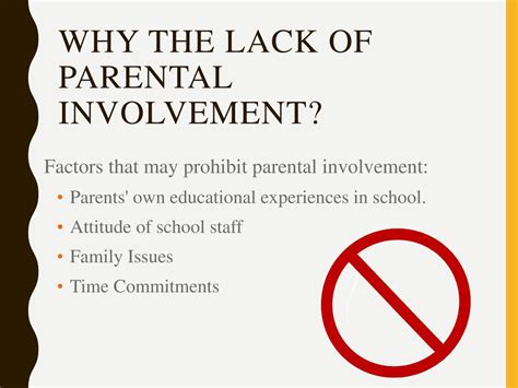 Lack of parental involvement: