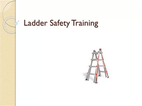 Ladder Safety Training Stdown PowerPoint PDF Ebook PDF